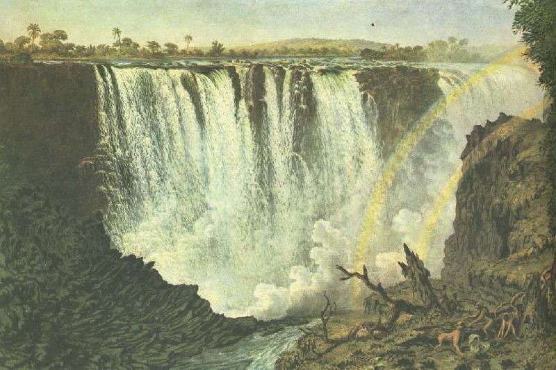 william r clark ett av livingstones storsta ognblick i afrka var da han i november 1855 upptackte victoria fallen i zambeiftoden oil painting image